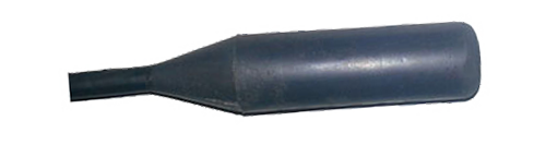 Black rubber hydrophone fitting on a white background